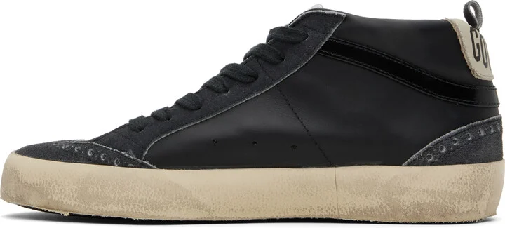 Golden Goose Black Mid Star Sneakers - Image 3