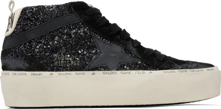 Golden Goose Black Mid Star Sneakers