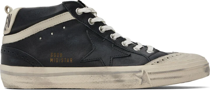 Golden Goose Black Mid Star Sneakers