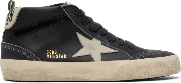 Golden Goose Black Mid Star Sneakers