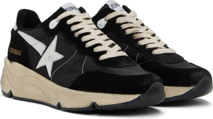 Golden Goose Black Running Sole Sneakers - Image 4