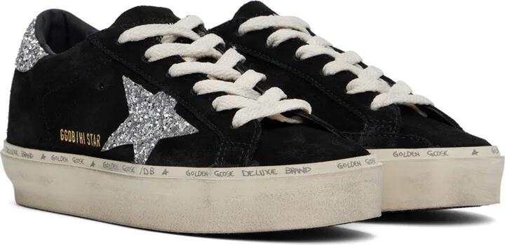 Golden Goose Black & Silver Hi Star Classic Sneakers - Image 4