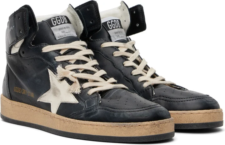 Golden Goose Black Sky-Star Sneakers - Image 4
