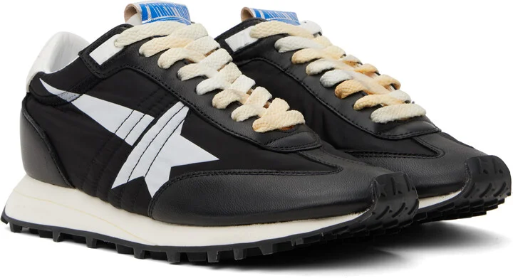 Golden Goose Black & White Marathon M77 Sneakers - Image 4