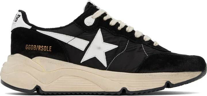 Golden Goose Black & White Running Sole Sneakers