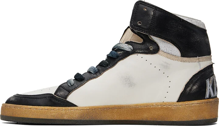 Golden Goose Black & White Sky-Star Sneakers - Image 3