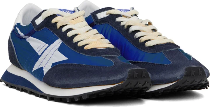 Golden Goose Blue & Navy Marathon Sneakers - Image 4