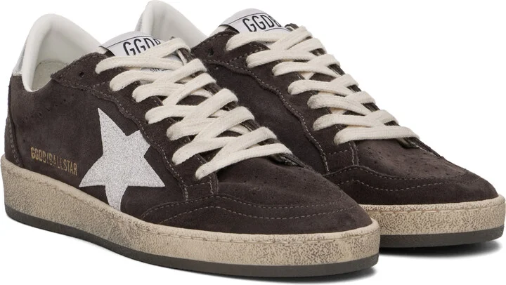 Golden Goose Brown Ball Star Sneakers - Image 4
