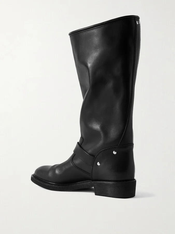 Golden Goose - Buckled Leather Knee Boots - Black - Image 3
