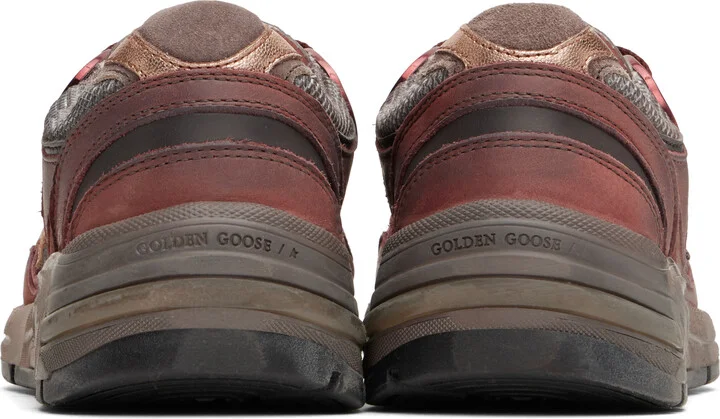 Golden Goose Burgundy & Brown Dad-Star Sneakers - Image 2