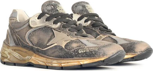Golden Goose 'Dad' Black Leather Blend Sneakers - Image 2