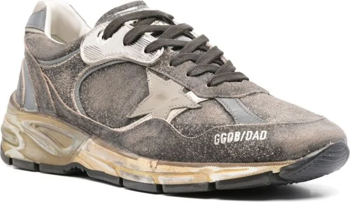 Golden Goose 'Dad' Black Leather Blend Sneakers