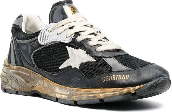 Golden Goose Dad Star Sneakers In Nappa Leather And Black Fabric - Image 2