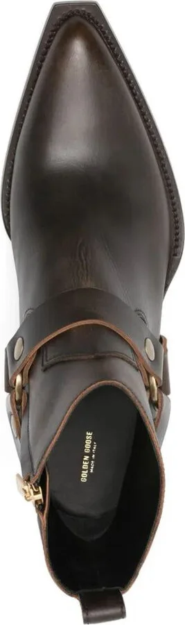 Golden Goose "Debbie" Distressed Leather Upper With Removable Accessory Boots Shoes - Image 3