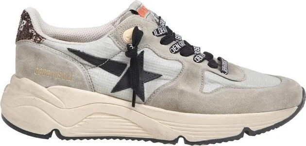 Golden Goose Deluxe Brand Glittered Lace-Up Running Sneakers