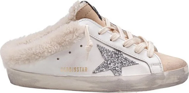 Golden Goose Deluxe Brand Glittered Star Shearling Sabots