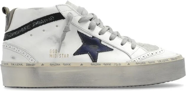 Golden Goose Deluxe Brand Hi Mid Star Lace-Up Sneakers