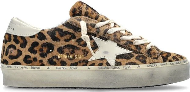 Golden Goose Deluxe Brand Hi Star Leopard Printed Sneakers