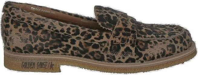 Golden Goose Deluxe Brand Leopard-Printed Round-Toe Loafers