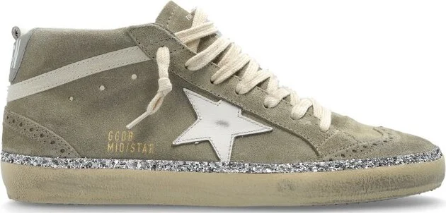 Golden Goose Deluxe Brand Mid Star Glittered Sneakers