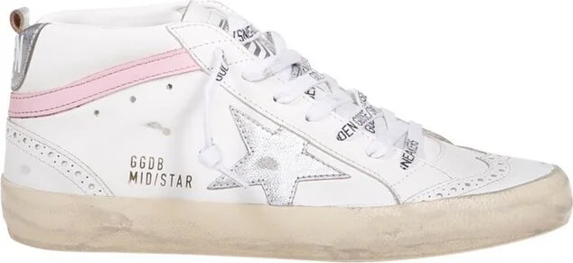 Golden Goose Deluxe Brand Mid-Star Lace-Up Sneakers