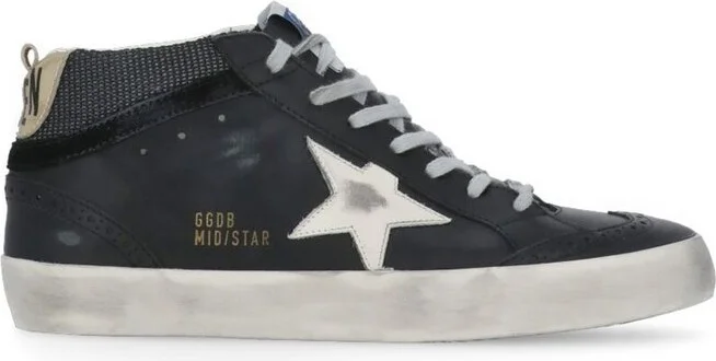 Golden Goose Deluxe Brand Mid Star Lace-Up Sneakers
