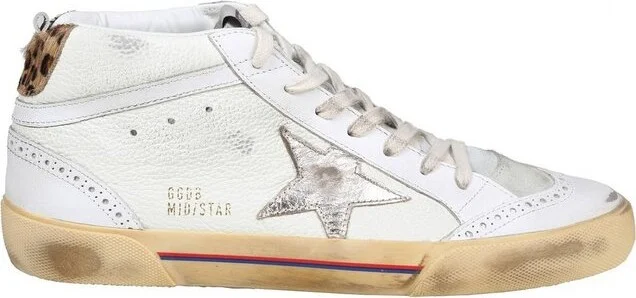 Golden Goose Deluxe Brand Mid Star Lace-Up Sneakers