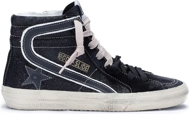 Golden Goose Deluxe Brand Slide Classic Glittered Sneakers