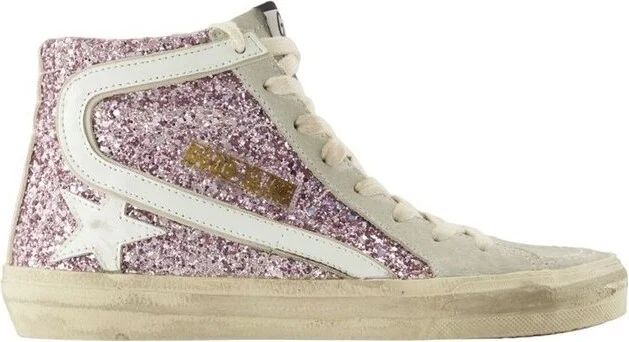 Golden Goose Deluxe Brand Slide Glittered High-Top Sneakers