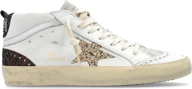 Golden Goose Deluxe Brand Star Glittered Lace-Up Sneakers