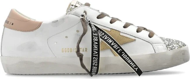 Golden Goose Deluxe Brand Star Patch Glittered Sneakers