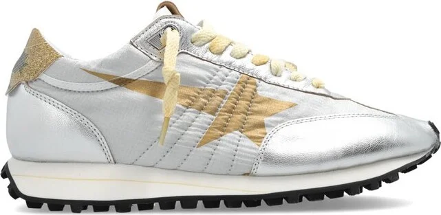 Golden Goose Deluxe Brand Star Printed Glitter Lace-Up Sneakers