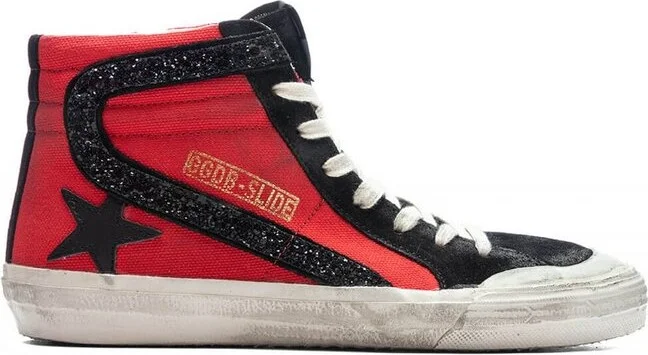 Golden Goose Deluxe Brand Star Slide Glittered Sneakers