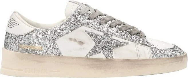 Golden Goose Deluxe Brand Stardan Glitter Lace-Up Sneakers