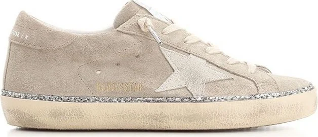 Golden Goose Deluxe Brand Superstar Glittered Lace-Up Sneakers