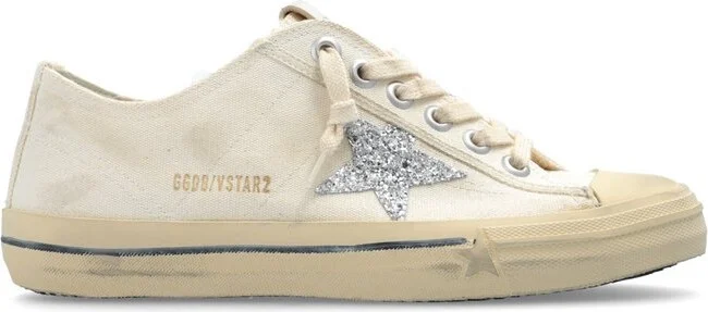 Golden Goose Deluxe Brand V-Star Glittered Sneakers