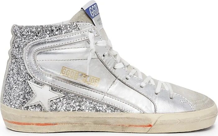 Golden Goose Deluxe Brand Women's Slide Glitter High Top Sneakers