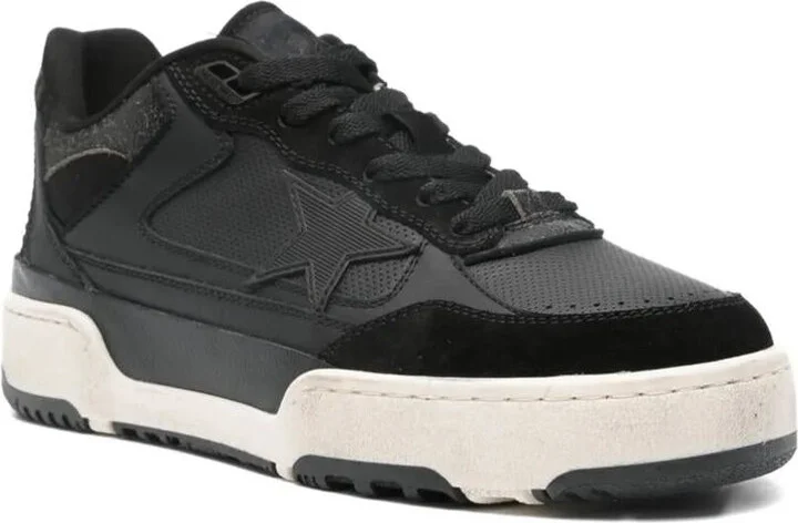 Golden Goose Forty2 Leather Sneakers With Suede Inserts Shoes - Image 2