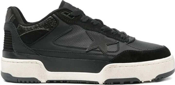 Golden Goose Forty2 Leather Sneakers With Suede Inserts Shoes
