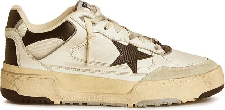 Golden Goose "Forty2" Leather Upper Heel And Spur Suede Toe Rubber Star Sneakers Shoes