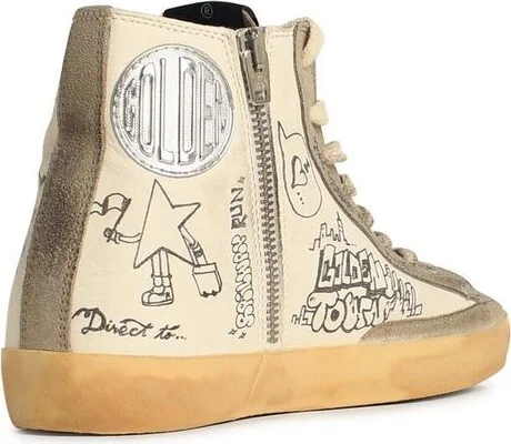 Golden Goose 'Francy' White Leather Sneakers - Image 3