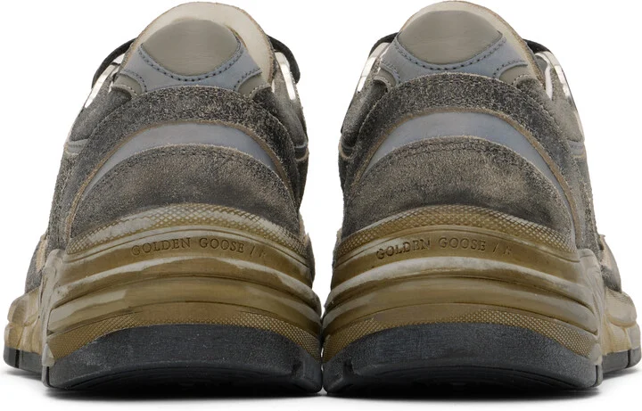 Golden Goose Gray & Khaki Dad-Star Sneakers - Image 2