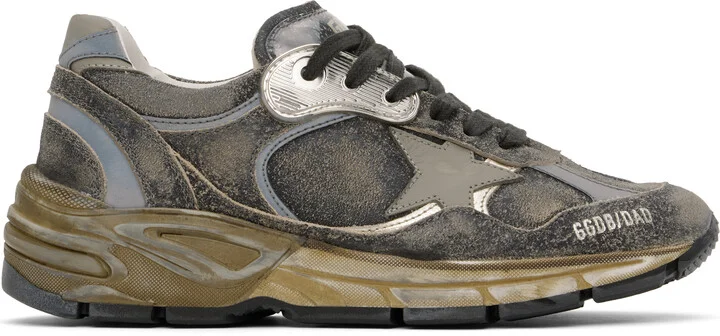 Golden Goose Gray & Khaki Dad-Star Sneakers
