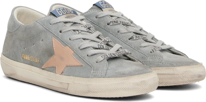 Golden Goose Gray & Pink Super Star Double Foxing Sneakers - Image 4