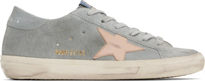 Golden Goose Gray & Pink Super Star Double Foxing Sneakers
