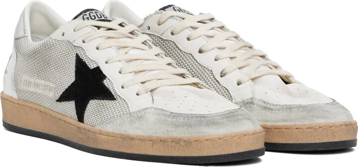 Golden Goose Gray & Silver Ball Star LTD Sneakers - Image 4
