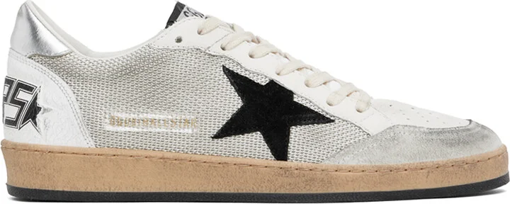 Golden Goose Gray & Silver Ball Star LTD Sneakers