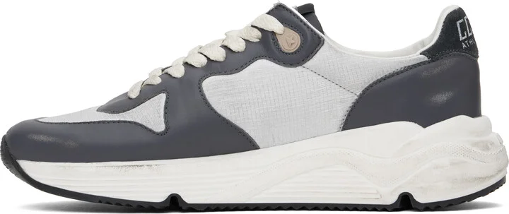 Golden Goose Gray & Silver Running Sole Sneakers - Image 3