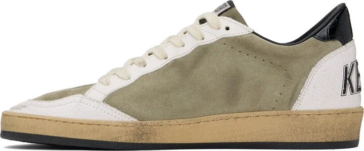 Golden Goose Gray & White Ball Star Sneakers - Image 3