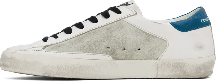 Golden Goose Gray & White Super-Star Sneakers - Image 3